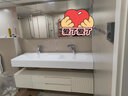 慕朗迪膚感可麗耐一體雙盆浴室柜組合衛(wèi)生間現(xiàn)代簡(jiǎn)約橡木洗手臉盆洗漱臺(tái) （智能鏡柜）可麗耐一體盆 1.6米橡木烤漆（雙盆） 曬單實(shí)拍圖