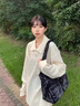 LPOX學(xué)院風(fēng)刺繡白色短款套頭衛(wèi)衣女2024春季新款寬松綁帶設(shè)計小眾上衣 白色 春秋薄款 S 建議[60-85]斤 曬單實拍圖