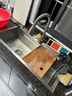 松派廚房水槽左側排水大單槽304不銹鋼洗菜盆一體盆洗碗槽水池盆 左排0涂層+臺控下水+洗杯器+抽拉+凈水 860*450mm【國標SUS304假一賠十】 曬單實(shí)拍圖