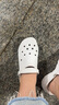 斯凱奇（SKECHERS）七夕禮物洞洞鞋女士夏季泡泡鞋外穿包頭透氣軟底涼拖鞋輕便沙灘鞋 曬單實(shí)拍圖