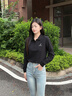 NAOTIEA納奧蒂爾小帆船翻領(lǐng)長(cháng)袖T恤女2025春秋新款純棉大碼POLO衫上衣 藏青色 L （建議95-105斤） 曬單實(shí)拍圖