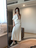 CAMILA KSENIA德訓(xùn)鞋女士2025新款夏季小白鞋平底防滑耐磨阿甘女鞋運動休閑鞋子 米白色 38 曬單實拍圖