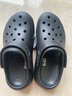 卡駱馳（CROCS）洞洞鞋檀健次同款經(jīng)典泡芙女鞋休閑沙灘鞋拖鞋厚底增高涼鞋207521 黑色（建議拍小一碼） 39-40 (250mm) 曬單實(shí)拍圖