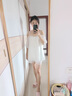 莫代爾性感睡衣女款2025新款夏季薄款大碼蕾絲吊帶網(wǎng)紗純欲風(fēng)家居服套裝 白色(雙層版)+短褲 L 105-125斤 曬單實(shí)拍圖