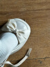 简希伦玛丽珍鞋女2024夏季新款高跟蝴蝶结厚底粗跟珍珠配裙子时尚小皮鞋 米白色 36 实拍图
