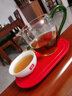 陶立方茶杯底座陶瓷杯墊茶托功夫茶具配件簡(jiǎn)約杯托磨砂底座隔熱墊子 中國(guó)紅磨砂杯墊 曬單實(shí)拍圖