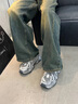 馬克華菲男鞋秋季2025新款老爹鞋男情侶運動(dòng)鞋爆款休閑鞋跑步鞋復古鞋子男 冰川灰 41 【男款】標準運動(dòng)鞋碼 曬單實(shí)拍圖