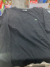 法国鳄鱼男士圆领短袖t恤夏季经典商务时尚休闲纯棉打底衫 黑色 现货 6码/XL(170-190斤) 晒单实拍图