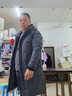 朗光冬季加厚保暖中長款棉服男寬松連帽棉襖棉衣冬天衣服外套帥氣大衣 灰色 XL(125-145斤) 曬單實拍圖
