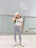 翊尚美女童打底褲春秋2025新款速干外穿兒童瑜伽褲中大童修身顯瘦鯊魚褲 煙灰色 夏季款 130 【推薦身高120-130cm】 曬單實拍圖