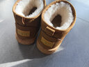G.duck小黃鴨兒童棉鞋冬季新款女童雪地靴加絨加厚男童雪地鞋保暖棉靴 棕色 34 碼鞋內長(cháng)21cm 曬單實(shí)拍圖
