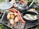 元族焚火臺(tái)燒烤架爐子戶外家用5-10人庭院大號(hào)不銹鋼折疊便攜露營6-8 六邊形普通款+收納袋 曬單實(shí)拍圖