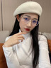 唐獅;TONLION2024新款貝雷帽女ins潮網(wǎng)紅韓版蓓蕾帽大頭圍帽子女春秋冬季百搭 米色 曬單實拍圖