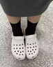 卡帝樂鱷魚（CARTELO）厚底增高10厘米洞洞鞋女涼拖鞋超高跟鞋夏季沙灘鞋女防滑外穿新款 白色(10厘米) 偏小建議拍大一碼 35 收藏加購送鞋花 曬單實拍圖