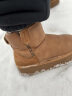 百丽保暖舒适雪地靴女潮流短靴B1729DD3 棕色 36 实拍图