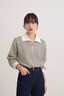 樂(lè)雅秀條紋毛衣早春夏冬季2025年新款女裝衛(wèi)衣外套女百搭寬松顯瘦針織衫 杏色 S 【80-120斤】 曬單實(shí)拍圖