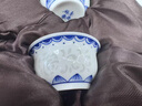 泱青韻茶具整套手工青花玲瓏瓷蓋碗茶杯套裝鏤空陶瓷功夫茶具禮盒 蓮心福語【玲瓏】茶壺 8件 曬單實拍圖