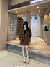 蓉月閣復(fù)古咖色毛呢半身裙女2024秋冬新款高腰顯瘦a字裙小個(gè)子包臀短裙 咖色 毛呢面料 L 曬單實(shí)拍圖