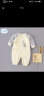 人之初婴儿衣服秋冬季0-3月6男女宝宝连体衣新生儿夹棉偏开棉哈衣棉衣 黄色 52cm 实拍图