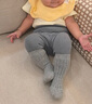 babylove嬰幼兒中筒襪秋冬款保暖純色舒適防掉跟新生兒襪子彈力寶寶襪 霧灰 1雙 0-6月 （9cm） 曬單實拍圖