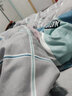 南極人（NanJiren）大豆被子春秋被子四季通用被芯150x200cm棉被褥空調被可機洗裸睡 白拼淺綠【提花皺皺紗 柔軟透氣】 220x240cm【約6斤重】 曬單實(shí)拍圖