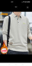 吉普（JEEP）長(cháng)袖T恤男士秋冬季polo寬松休閑打底衫衣服男裝 卡其加絨 M 曬單實(shí)拍圖