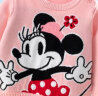 迪士尼寶寶（Disney Baby）迪士尼童裝兒童針織衫時(shí)尚米奇米妮圓領(lǐng)毛衣純棉 粉色米妮223S1778 100cm 曬單實(shí)拍圖