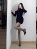 浪莎性感比基尼薄性感絲襪女黑絲防勾絲蝴蝶襠肉色打底連褲襪 黑色2條 曬單實(shí)拍圖
