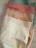 雅鹿內褲女士純棉無(wú)痕全棉中腰女生少女式日系學(xué)生透氣三角短褲頭秋冬 （粉色+膚色+藍色+蝦粉） 4條 XL 【建議120-145斤】 曬單實(shí)拍圖