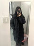 斐莉玥羽絨服女2024冬季新款長款過膝白鴨絨寬松大碼加厚保暖外套 黑  色 M 建議116-135斤穿 曬單實(shí)拍圖