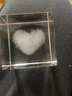 盛衡泉女孩擺件治愈系小云立方下雨水晶球桌面的云朵男生女生生日禮物 水晶立方體(心云) 4厘米立方體 曬單實拍圖