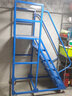 亞升倉庫登高梯庫房商超理貨取貨帶輪可移動(dòng)工業(yè)平臺梯子登高車(chē)取貨凳 藍色5步平臺離地1.3米 曬單實(shí)拍圖