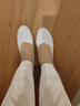 凰巣護士鞋女舒適軟底坡跟帆布鞋美容院醫護專(zhuān)用工作鞋透氣平底小白鞋 白色布面 38 曬單實(shí)拍圖