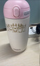 OUDON 保溫杯 親子杯 316不銹鋼吸管杯防摔 成人保溫杯 粉色 320ml 曬單實(shí)拍圖