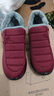 布瑞京冬季棉鞋女加絨保暖老人鞋防水中老年日常休閑鞋防滑軟底雪地靴 情侶女款紅色 40 曬單實(shí)拍圖