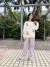 優(yōu)優(yōu)1點(diǎn)（Yoyo one）女童窄版闊腿褲秋冬加絨加厚中大童女孩洋氣直筒運(yùn)動(dòng)休閑褲子兒童 15077淺咖（升級(jí)款抗起球加絨） 150cm 曬單實(shí)拍圖