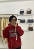 喜詩(shī)萊套裝女秋冬2025新款韓系學(xué)院風(fēng)棉服女馬甲+加絨衛衣+牛仔褲三件套 白色馬甲+加絨酒紅衛衣+拼接褲 M 曬單實(shí)拍圖