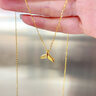 中國黃金（CHINA GOLD）黃金項鏈女款足金余生有你吊墜時(shí)尚魚(yú)尾素鏈結婚送女朋友生日禮物 足金余生有你項鏈 約3.1g 曬單實(shí)拍圖