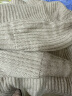 无印良品 MUJI 女式 含牦牛绒羊毛棱纹编织 高圆领宽版毛衣 长袖针织衫 燕麦色 M-L （165/88A） 实拍图