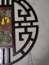 沃皓（wohao）東陽(yáng)木雕掛件中式裝飾畫(huà)電視背景玄關(guān)餐廳客廳沙發(fā)走廊臥室掛畫(huà) 五福臨門(mén)60CM高密度板 曬單實(shí)拍圖