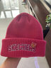 斯凱奇（Skechers）秋季男女同款針織帽多色時(shí)尚百搭LOGO潮流帽子時(shí)尚鴨舌帽 粉紅潘趣酒/035M 均碼 曬單實(shí)拍圖