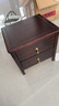 新中式烏金木家用床頭柜實(shí)木輕奢高級感現代簡(jiǎn)約置物簡(jiǎn)易臥室兩抽 烏金色 正面寬48x深40x高48cm 曬單實(shí)拍圖