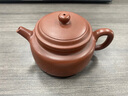 暢陶宜興原礦紫砂壺傳統純全手工名家紅皮龍泥料德鐘泡茶壺陶建230cc 紅皮龍德鐘·贈養壺巾 230ml 曬單實(shí)拍圖