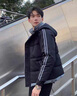 啄木鳥(niǎo)連帽棉服男冬季加棉加厚棉衣男士外套防寒保暖羽絨棉襖寬松面包服 黑色 XL 曬單實(shí)拍圖