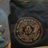 MANGANO輕奢男裝短袖T恤夏新款高端奢侈品刺繡圖案時尚潮流百搭 黑色 50 (175/96A) 曬單實拍圖