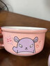 HELLO KITTY（凱蒂貓）三麗鷗陶瓷泡面碗帶蓋大學(xué)生宿舍用大容量多用兒童吃飯碗可愛餐具 Kuromi 庫洛米泡面碗 曬單實(shí)拍圖
