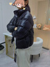 高梵黑金兒童鵝絨服4.0旗艦新款男女童短款面包羽絨服官方外套親子裝黑色160 曬單實(shí)拍圖