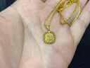 藍色多瑙河 彩鉆18K金群鑲30分黃鉆項鏈麻繩款鉆石鎖骨鏈 甜心 主鉆20分枕形黃鉆+副鉆10分鉆石 曬單實拍圖