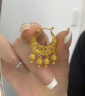 瑞諾黃金捕夢網耳環(huán)女士999足金波西米亞風耳圈輕奢耳飾生日送女友 精美包裝 曬單實拍圖