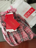 仕樂(lè )純棉女家居褲夏寬松格子阿羅褲短褲蝴蝶結全棉居家睡褲可外穿 粉紅格 L 曬單實(shí)拍圖